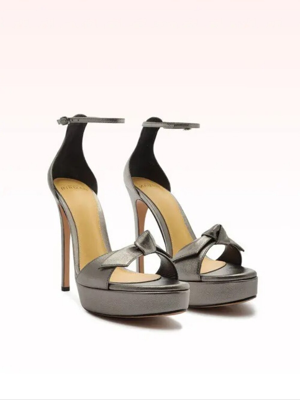 Alexandre Birman Clarita Stiletto 130 Graphite Sandal 36.5